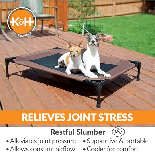 K&H Outdoor Elevated Dog Bed for Medium & Large Pets, Chocolate, 42x30in - Image 3