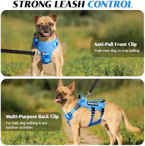 WINSEE Escape Proof Dog Harness with Double Handle+4 Removable Patches - Image 4