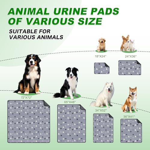 WanpeeGoo Washable Pee Pads for Dogs, Waterproof, 18 x 24 in, 2 Pack, Gray - Image 7
