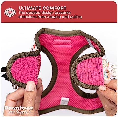 Downtown Pet Supply Step-in Dog Harness – No Pull, Adjustable Padded Mesh with Reflective Trim, Secure Buckle Strap – Comfortable & Breathable Small Dog Harness, X-Small, Donut - Image 6