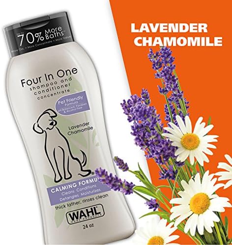 Wahl USA 4-in-1 Calming Dog Shampoo with Lavender Chamomile Scent – Cleans, Conditions, Detangles, & Moisturizes - Pet Friendly Formula - 24 Oz - Model 820000A - Image 6