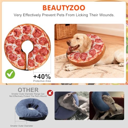 BEAUTYZOO Dog Cone Collar Alternative After Surgery,Pet Neck Donut E‑Collar - Image 3