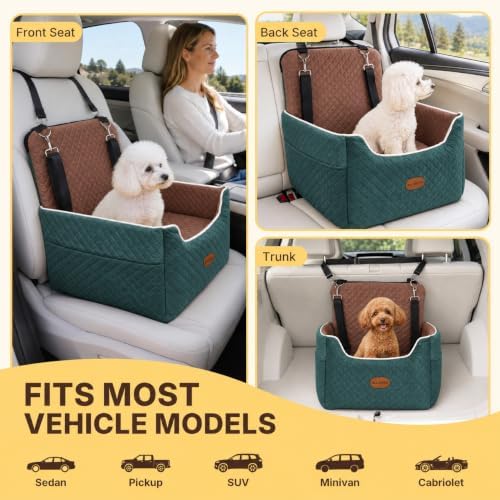 ALL GOOD PET SUPPLIES Dog Car Seat for Small/Medium Dogs Under 35lbs - Image 4