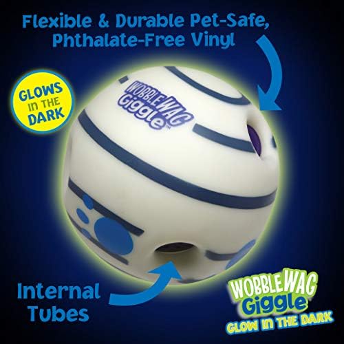 Wobble Wag Giggle Glow in the Dark | Rolling Enrichment Toy for Playtime, Interactive Play for Indoor or Outdoor, Keeps Dogs & Puppies Large, Medium or Small Busy & Moving, As Seen on TV | Pack of 1 - Image 2