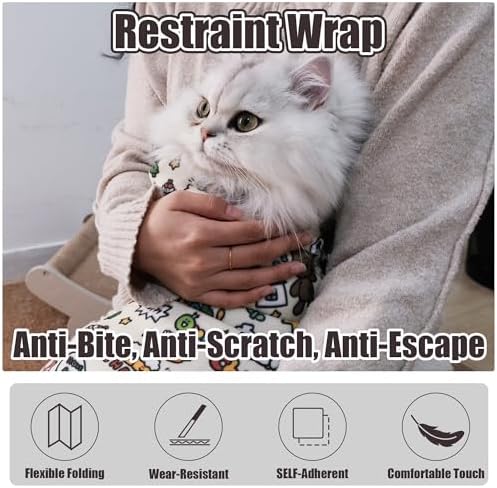 35.5" Cat Grooming Wrap Cat Wrap for Cutting Nails XL(Within 26lbs) - Image 3
