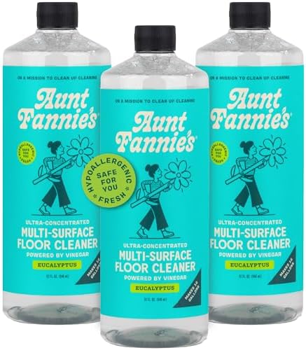 Aunt Fannie's Ultra Concentrated Vinegar Floor Cleaner, Eucalyptus, 3 Pack by AuntFannies