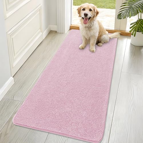 OLANLY Dog Door Mat for Muddy Paws 70x32, Super Absorbent Chenille Mud Mat by OLANLY