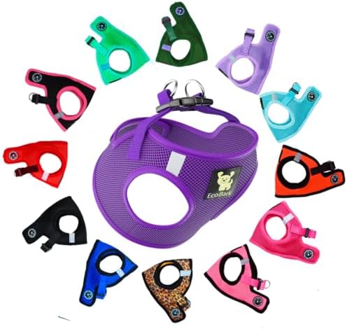 EcoBark Step in Dog Harness, Soft Mesh Body Halter Vest, Purple, Medium by EcoBark
