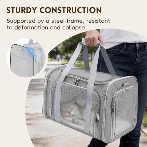 Cat Carrier Soft, Dog Carriers for Small Dog/Large Cat (Up to 16lb) - Image 5
