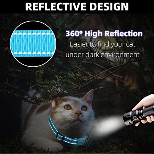 Dog Collar, Compatible with AirTag, Nylon Pet Kitten Puppy Collar for Small Dogs, Blue,XS: 8''-12'' Neck - Image 4