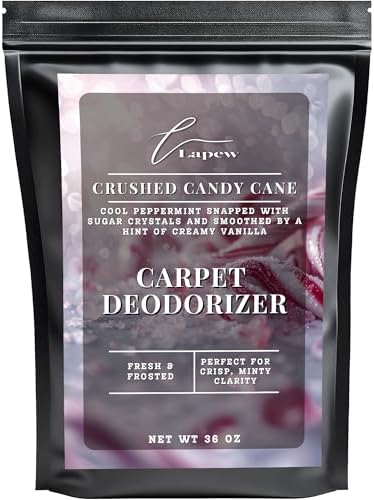 Lapew Crushed Candy Cane Carpet Deodorizer Powder - Pet Safe Freshener for Vacuuming | Scented Odor Eliminator for Home | 36 oz by Lapew