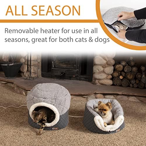 K&H Heated Cat Bed, Thermo-Pet Nest Indoor, Safety Listed, Small Gray, 4W - Image 4