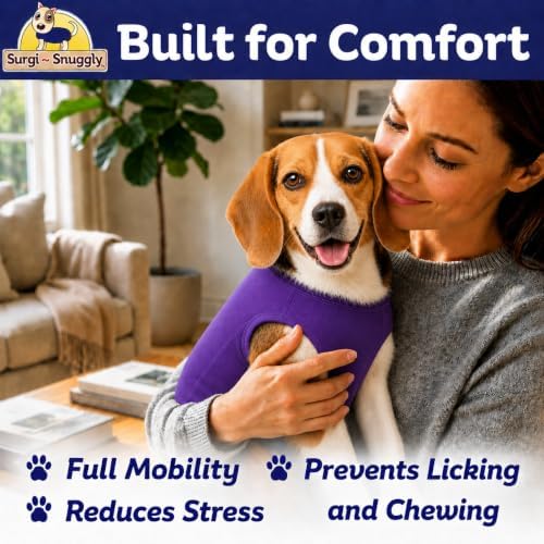 Surgi Snuggly Dog Surgery Recovery Suit, Cone Alternative, Spay/Neuter MS - Image 5