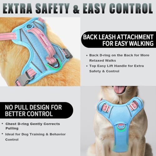 BARKBAY Dog Harness for Large Dogs No Pull Dog Vest ID Tag Pocket - Image 3