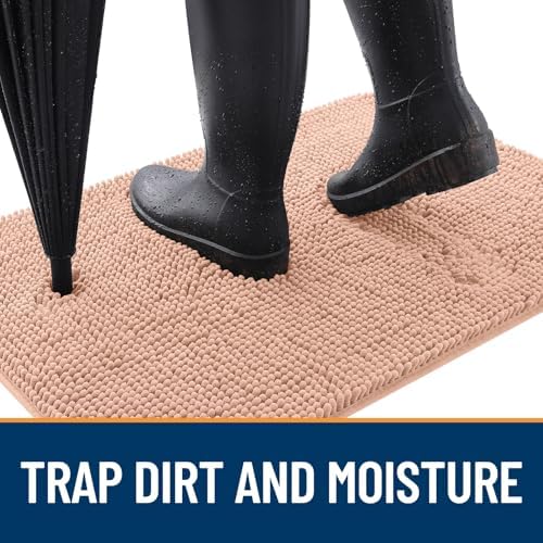 OLANLY Dog Door Mat for Muddy Paws 30x20, Super Absorbent Chenille Mud Mat - Image 2