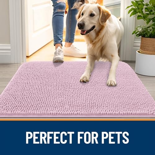 OLANLY Dog Door Mat for Muddy Paws 59x24, Super Absorbent Chenille Mud Mat - Image 6