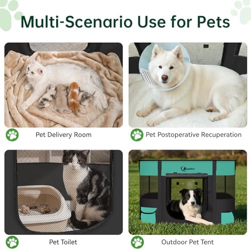 Siedihit 35" Dog Playpen,Cat Puppy Pen, Pet Portable Crate Indoor Outdoor - Image 3