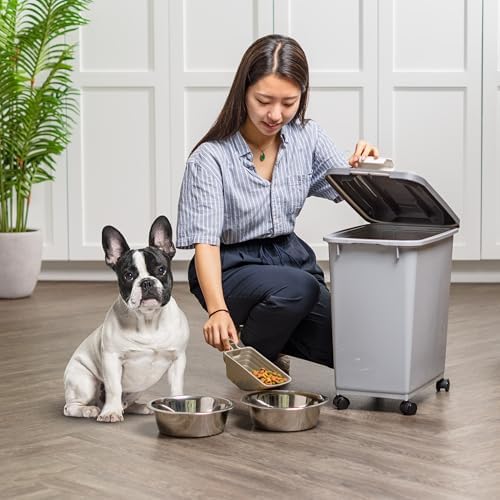 IRIS USA Dog Food Storage Container, Up to 30 lbs, Gray/Dark Gray - Image 6