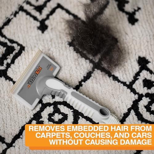 FurDozer Pet Hair Remover & Auto Detailing Tools - Cat & Dog Hair Remover for Carpets, Car Interiors, Couches, Bedding, & Pet Furniture (Gray, (2 Pack) - X6) - Image 4