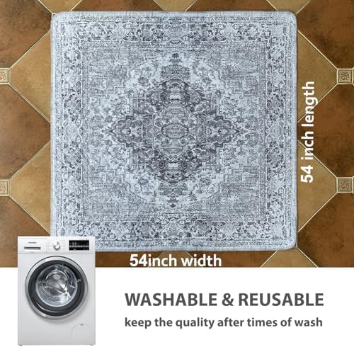 nunubaby Washable Pee Pads for Dogs, Stylish, Non-Slip and Leak-Proof Pee Pads. Reusable Potty Pads for Dogs for Crates and Floors.(Gray/Geo,54" x54" ) - Image 4