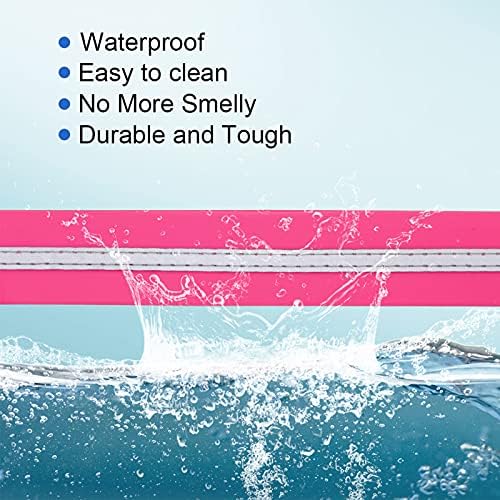 Nimble Reflective Waterproof Dog Collar Adjustable Odor Resistant Easy Clean Pet Collar for Small Medium Large Dogs Night Walking Outdoor Rainy Use (Medium (11.81”-18.5”inches), Pink) - Image 3