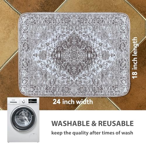 nunubaby Washable Pee Pads for Dogs, Stylish, Non-Slip and Leak-Proof Pee Pads. Reusable Potty Pads for Dogs for Crates and Floors.(Brown/Geo,18" x24" ) - Image 4