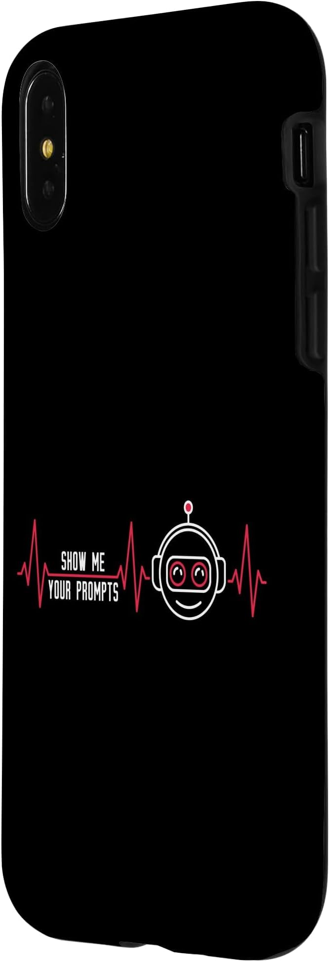 Show Me Your Prompts AI Artificial Intelligence Heartbeat Case for iPhone X/XS - Image 2