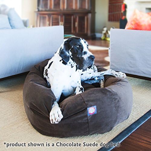 Majestic Pet Suede Calming Dog Bed, 52 Inch X-Large, Round, Washable, Gray - Image 6