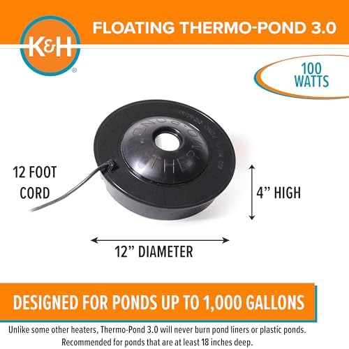 K&H Pond Heater, Thermo-Pond 3.0 Deicer, Safety Listed, 100W, Black - Image 2