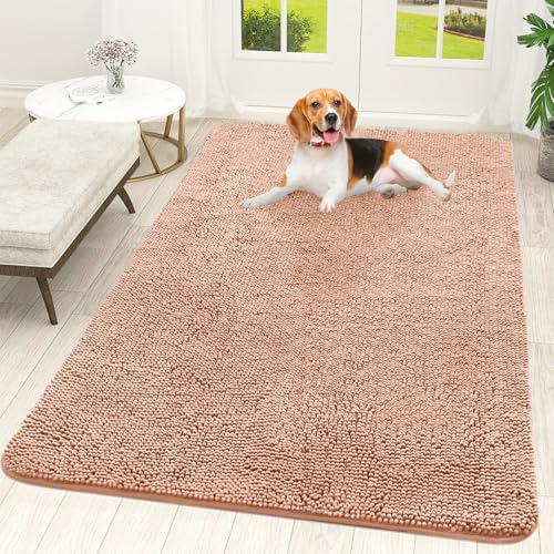 OLANLY Dog Door Mat for Muddy Paws 59x35, Super Absorbent Chenille Mud Mat by OLANLY