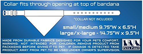 NFL DOG BANDANA - LOS ANGELES RAMS REVERSIBLE PET BANDANA. 2 Sided Sports Bandana with a PREMIUM Embroidery TEAM LOGO, Large/X-Large. - 2 Sizes & 32 NFL Teams available - Image 2