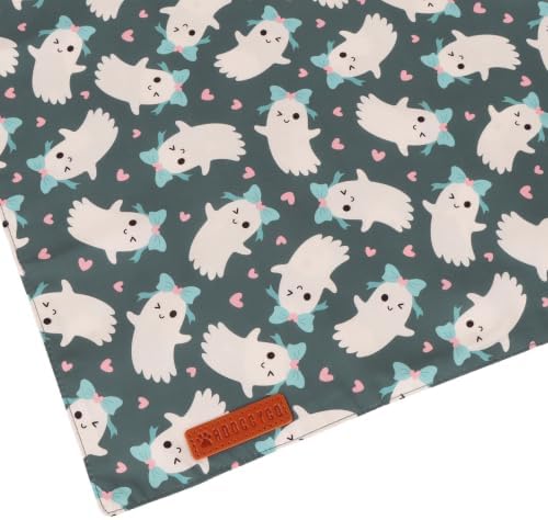 ADOGGYGO Halloween Dog Bandanas Girl Boy, Ghost Pumpkin Dog Scarf, Large - Image 6