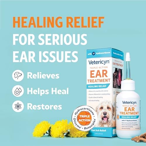 Vetericyn Triple-Action Dog Ear Treatment, Ear Drops with 1% Hydrocortisone - Image 6