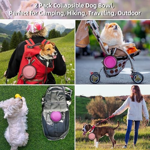 Kytely Large Collapsible Dog Bowls 2 Pack, 34oz Foldable Dog Travel Bowl - Image 4