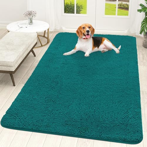 OLANLY Dog Door Mat for Muddy Paws 59x35, Super Absorbent Chenille Mud Mat by OLANLY