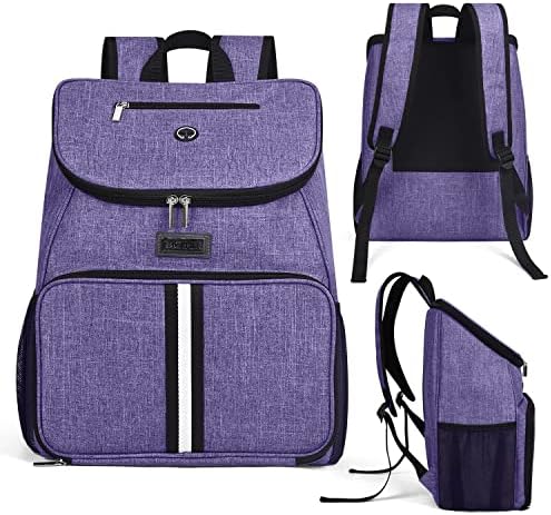 BAGLHER丨Dog Travel Bag, Airline Approved Pet Supplies Backpack, Dog Travel Backpack Accessories Set with 2 Silicone Collapsible Bowls and 2 Food Baskets. Purple - Image 2