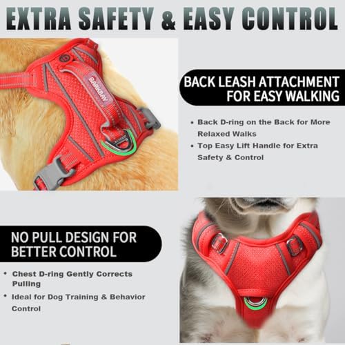 BARKBAY Dog Harness for Small Sized Dog No Pull Dog Vest ID Tag Pocket - Image 3