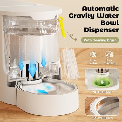 JUNSPOW Automatic Cat Feeder 2-in-1 Set with Stainless Steel Bowls - Image 3