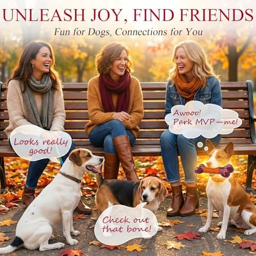 2-Pack Tough Dog Toys for Aggressive Chewers: Peanut Butter Flavored Long Lasting Dog Bones, Heavy Duty Nylon & Rubber Dog Chew Toys to Keep Them Busy, Medium & Large Breed, Orange - Image 4