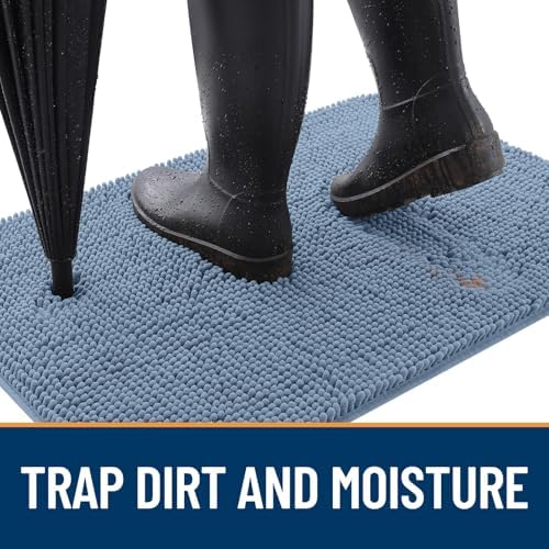 OLANLY Dog Door Mat for Muddy Paws 70x32, Super Absorbent Chenille Mud Mat - Image 2