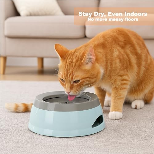 Pets No-Spill Slobber Stopper Water Bowl,Splash Proof Drinking Bowl for Home and Travel,No Messy No Drip No Sloppy Water Bowl for Sm-Med Dogs/Cats/Pets 25OZ - Image 6