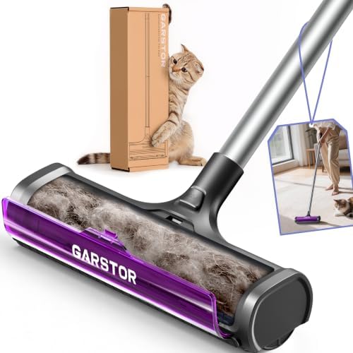 Pet Hair Remover for Carpet, Carpet Sweeper with Dust Container by Garstor