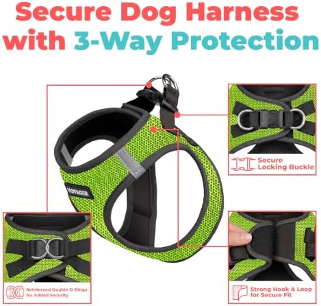 Voyager Step-in Air Dog Vest Harness - Lime Green 2-Tone, X-Small - Image 2