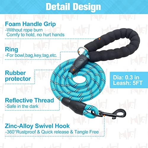 BEAUTYZOO Small Dog Harness and Leash Set, No Pull Puppy Pet Vest- Blue, S - Image 4