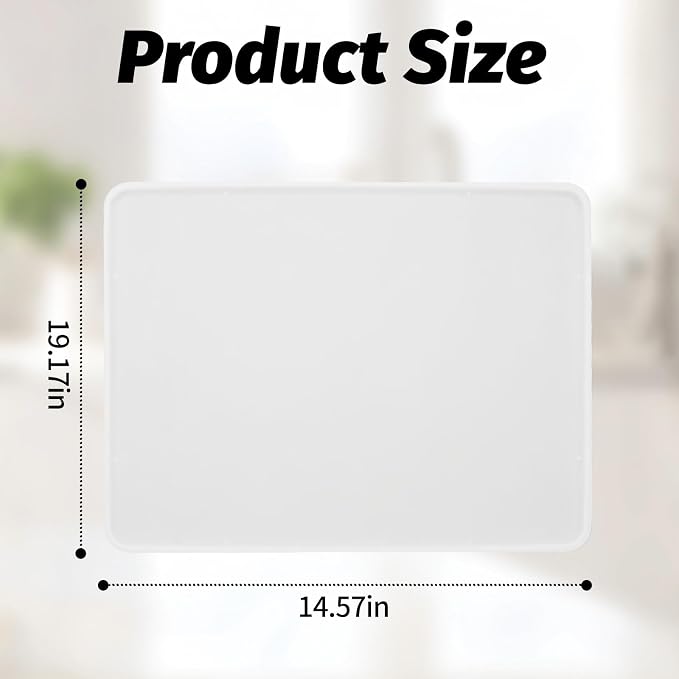 Coffee Mat, 19.7"x15" Coffee Mat, Espresso Maker and Kitchen Counter, Bar Accessories for Countertop, Dish Drying Mat, Anti-Slip, Anti-Vibration Pad for Espresso Machine, White - Image 6