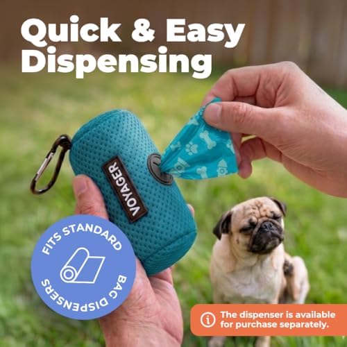 Best Pet Supplies Poop Bags for Dogs - Turquoise, 150 Count - Image 3