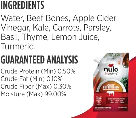 Nulo Freestyle Bone Broth, Premium Food Topper for Cats and Dogs, with Collagen and Chondroitin Sulfate to Help Boost The Quality of Your Pet’s Coat and Skin, 20 Fl Oz (Pack of 3) - Image 4