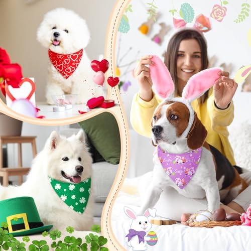 Weewooday 50 Pcs Holiday Dog Bandanas Bulk for Fall Autumn - Image 2