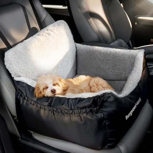 BurgeonNest Dog Car Seat for Small Dogs & Cats Under 25 lbs,Black - Image 2