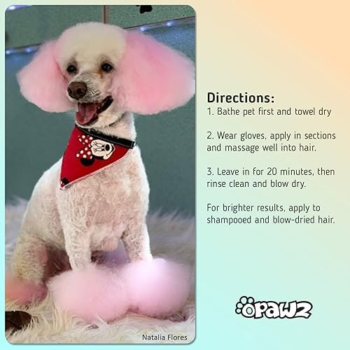 OPAWZ Pet Color Depositing Mask, 2-in-1 Semi-Permanent Dog Hair Dye and Hair Treatment, Pet Hair Dye for Dogs Cats and All Pets Can be Bathed (Sky Blue, 6.76 fl.oz / 200mL) - Image 5